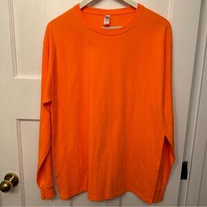 ⭐️ Hanes Lg Bold Orange Crewneck Shirt